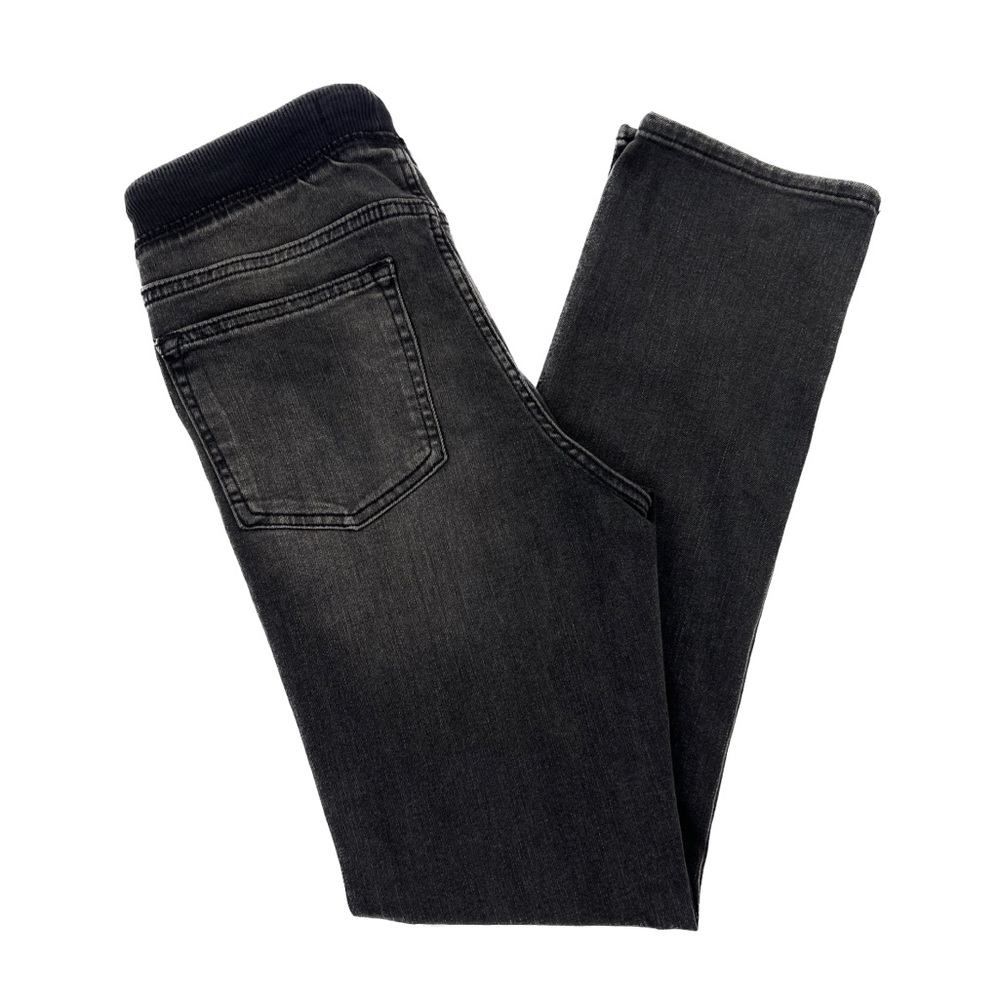Old Navy Karate Rib Knit Waist Washed Black Pull On Jeans Kids Girls XL 14-16 - Picture 11 of 14
